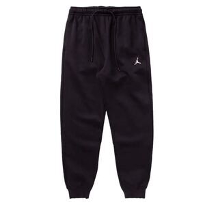 Nike Jordan Men’s Medium Fleece Sweatpants Black Drawstring Pockets Comfort